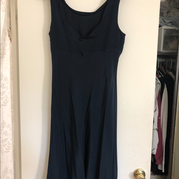 Jcrew Silk Dark Navy Dress - Picture 5 of 8